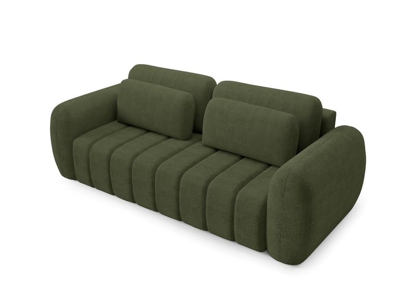  Canapé contii premium avec fonction de couchage couleur : quelle vert fonce  - Conforama D