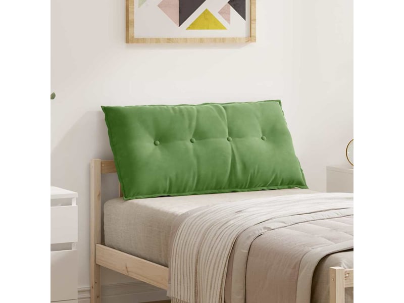 Coussin de dos, coussin de dossier vert clair 100 x 50 cm tissu en velours côtelé cf55039 - Conforama B