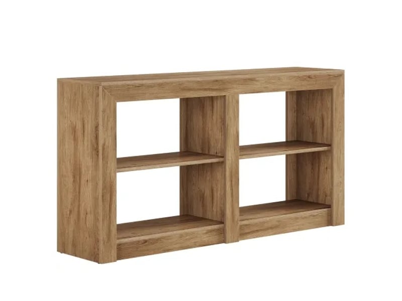  Table console d'entrée en mdf marron avec 3 niveaux 150x35x85 cm  - Conforama A