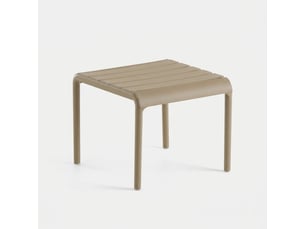 Table basse d'extérieur en polypropylène et fibre de verre bard - gris tourterelle