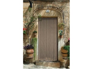 Rideau de porte en corde tressée coton écru 90 x 200 cm