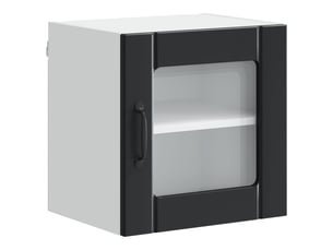 Meuble mural de cuisine, cabinet en verre mural noir 40x31x40cm shl8647