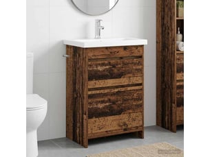Ensemble de mobilier de salle de bain bois ancien shl4387