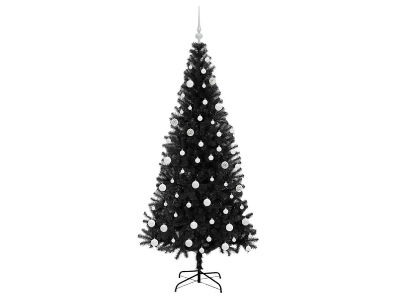 Sapin de noël - arbre de noël noir 180 cm pvc - Conforama D