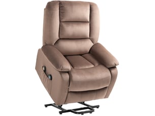 Fauteuil relax électrique marron avec aide au lever, massage et chaleur 90x93x110 cm