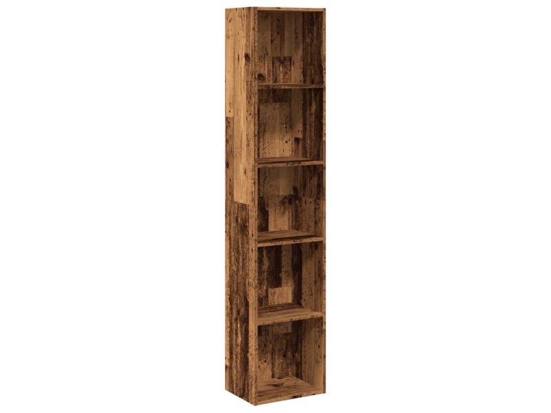  Bibliothèque, meuble de rangement salon vieux bois 40x30x189 cm bois d'ingénierie  - Conforama A