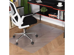 Tapis de chaise de bureau antidérapant en plastique transparent, 90 x 120 cm