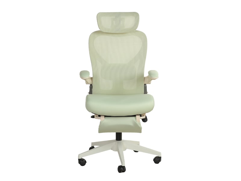  Fauteuil de bureau ergonomique 62 x 48,5 x 129 cm – vert – pliable avec appui-tête 3d et repose-jambes  - Conforama A