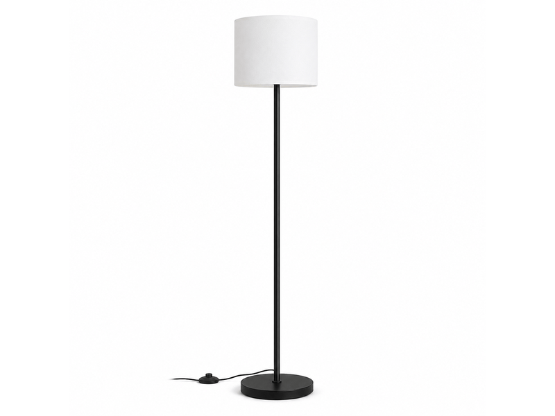  Lampadaire abat-jour carré blanc – éclairage 3 couleurs ASLED-757 - Conforama A