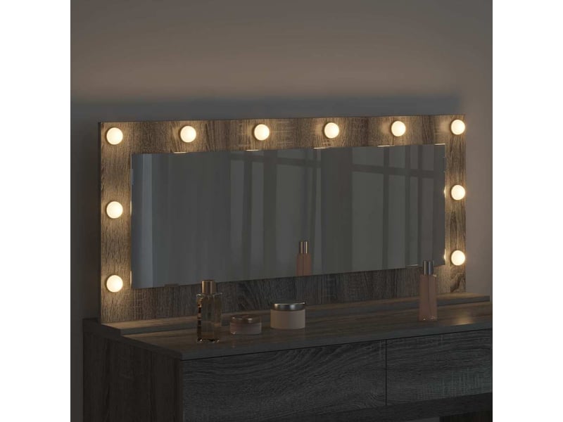 Miroir de vanité, miroir de coiffeuse gris sonoma 100 x 45 x 18 cm rectangulaire cf62780 - Conforama C