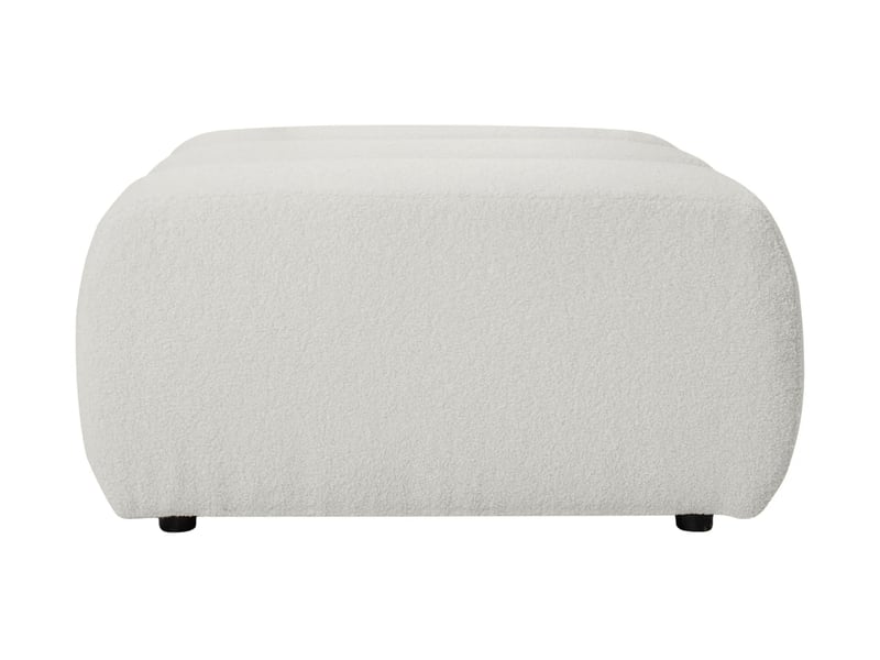 Celeste - pouf en tissu bouclette blanc 75x75x41 - Conforama A