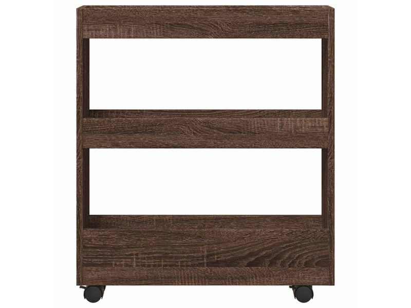 Chariot de rangement étroit pour bureau 3 niveaux chêne marron shl57717 - Conforama D