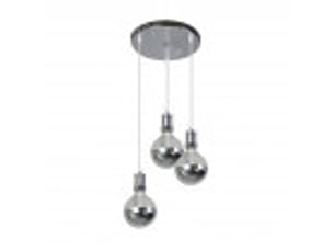 Fabrilamp gala, lampe, moderne, 3 x e27, chromé, 36-118 x 36 x 36 cm