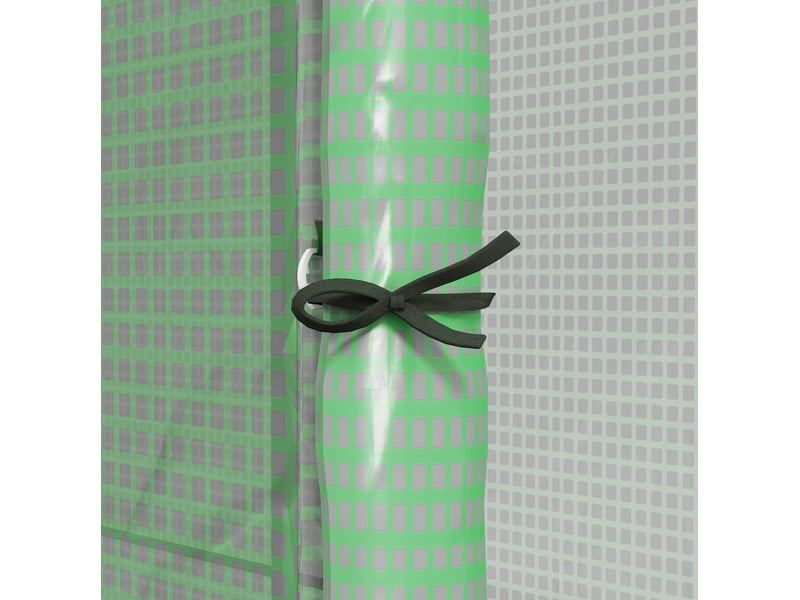  Serre adossée 200x80x200180 cm – verte – housse pe anti-uv renforcée, portes zippées et fenêtre  - Conforama E