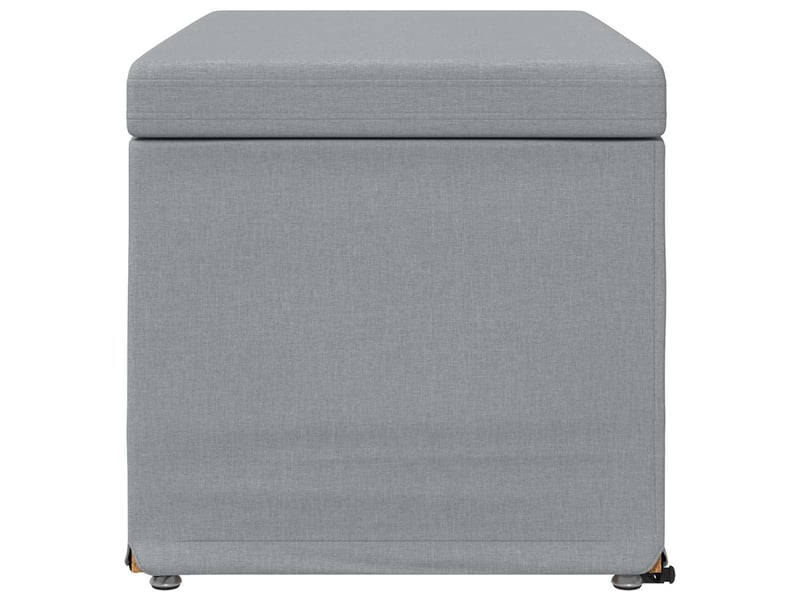  Tabouret bas, ottoman gris clair 81x41x40 cm tissu et bois stratifié  - Conforama E