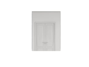 Meuble miroir salle de bain mural 50cm blanc led, prise fr, 1 porte, préassemblé