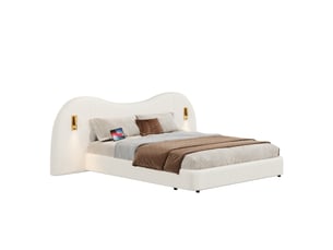 Lit coffre 180x200 cm TCQPZ   coloris blanc
