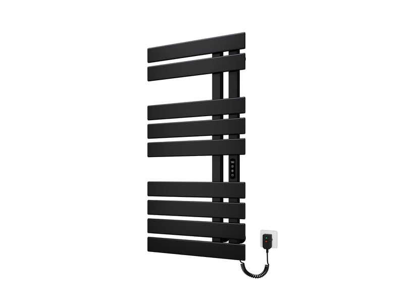 Sèche-serviettes électrique intelligent emke 1000 x 500 mm 320w, radiateur salle de bain connecté wifi, noir - Conforama A