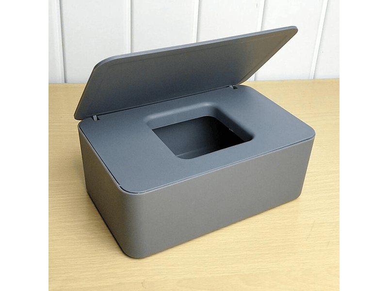  Étui pour boîte à mouchoirs, pour lingettes bébé, serviettes, etc. - 1 pièce, gris, 20,5 × 12 × 10 cm  - Conforama B