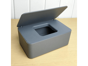 Étui pour boîte à mouchoirs, pour lingettes bébé, serviettes, etc. - 1 pièce, gris, 20,5 × 12 × 10 cm