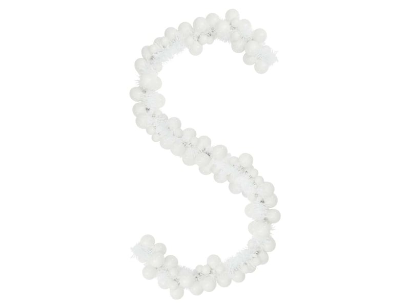  Guirlande de boules de noël led blanc 186 cm polystyrène cf62287  - Conforama A