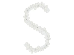 Guirlande de boules de noël led blanc 186 cm polystyrène cf62287