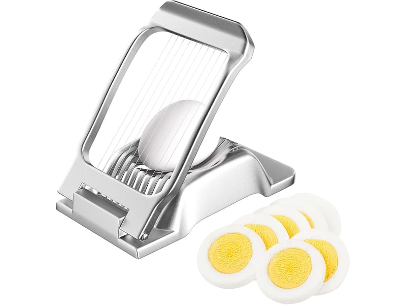 Coupe oeufs professionnel aluminium robuste, coupe oeuf durs passe au lave-vaisselle, fils de coupe-œufs tension individuelle et stable pour œufs - Conforama A