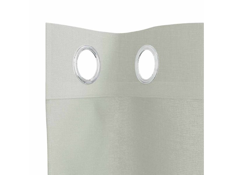  Lot de 2 rideaux en voile, voilages avec œillets gris clair 140x140 cm cf44357  - Conforama E