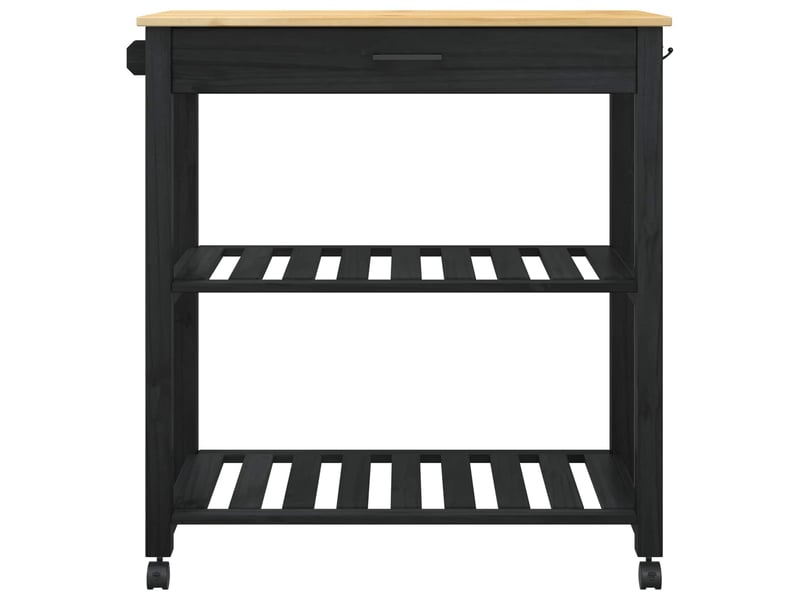  Desserte de cuisine, chariot de rangement monza noir 84x40x88,5 cm shl52244  - Conforama E