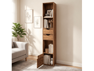 Bibliotheque coloris marron 3 étagère(s) DESMIU - 24 cm x 157.5 cm