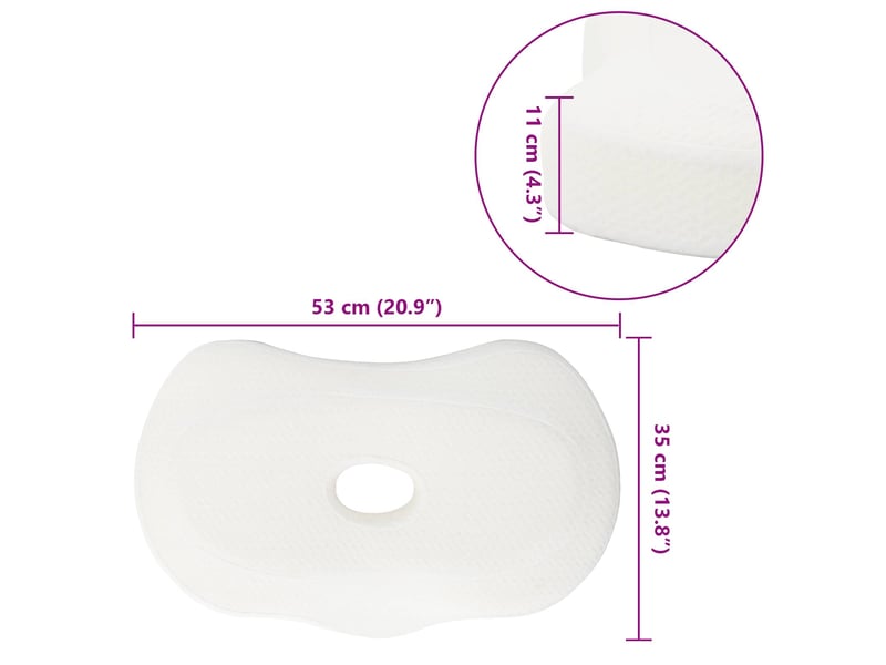  Oreiller, coussin cervical blanc mousse à mémoire de forme cf51351  - Conforama E