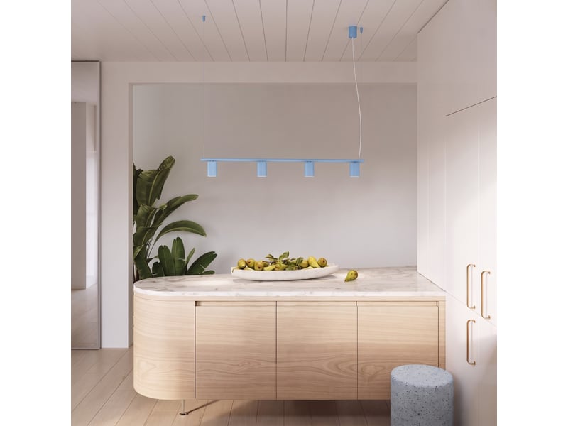  Lustre rayo 4 azur aluminium moderne 208x122x6cm SL.3298 - Conforama B