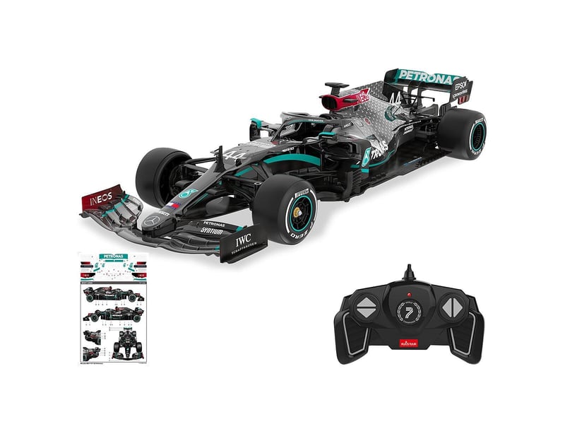Voiture télécommandée mercedes-amg f1 w11 eq performance 1:18 noir 2,4ghz 402107 - Conforama D