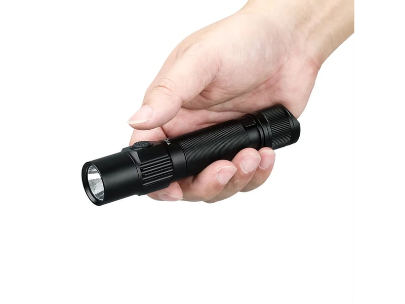  Lampe de poche tactique led 1800 lm rechargeable par usb, batterie 18650, lampe torche militaire  - Conforama C
