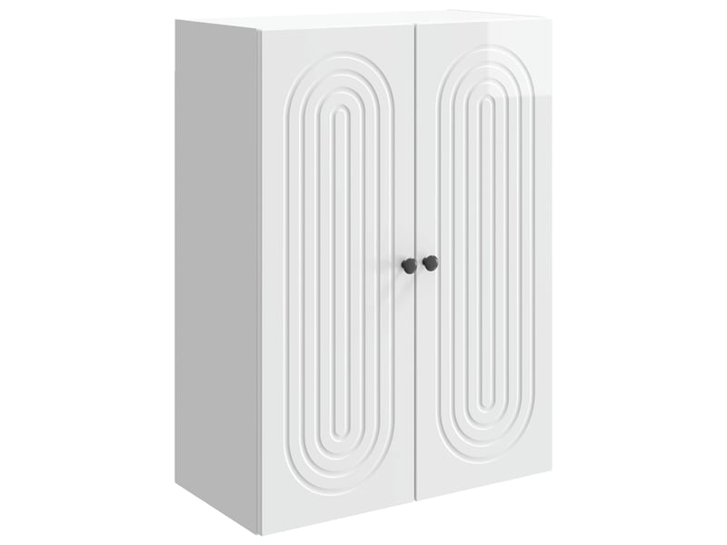  Armoire murale salon, meuble de rangement blanc brillant 66 x 34,5 x 90 cm shl5576  - Conforama A