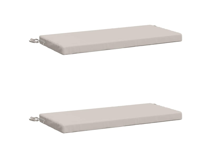  Lot de 2 coussins de banc, coussins d'assise soest 100 % polyester blanc cf57043  - Conforama A
