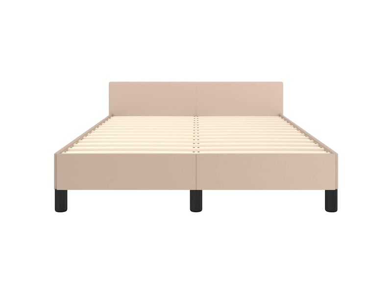 Lit double- lit adulte - cadre de lit avec tête de lit sans matelas cappuccino 120x200cm - Conforama D