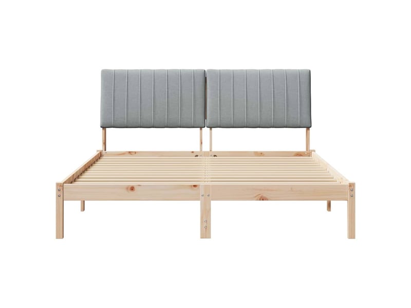  Lit double- lit adulte -  cadre de lit avec tête de lit marron 150 x 200 cm pin massif  - Conforama D