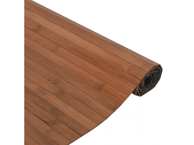  Tapis rectangulaire en bambou marron 100x100 cm - comfortxl 376800 - Conforama D