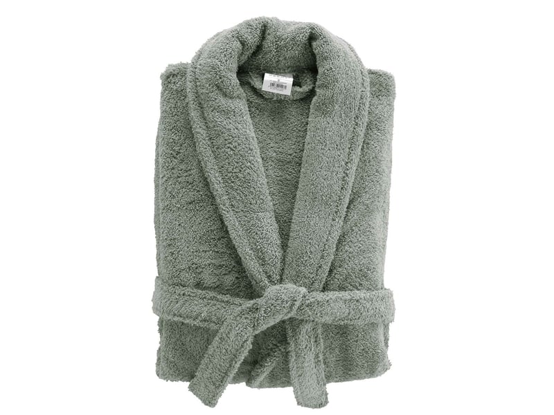 Peignoir col châle en coton tendresse vert cèdre  - Conforama A