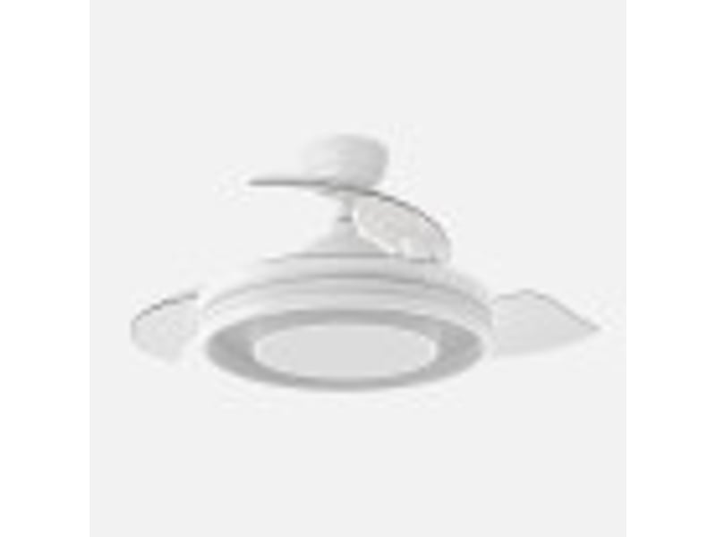  Fabrilamp pitufo plafonnier ventilateur led 57 w, 3990 lm, rgb, moteur dc, 3 pales rétractables, ø 107 cm, blanc 242891368 - Conforama B