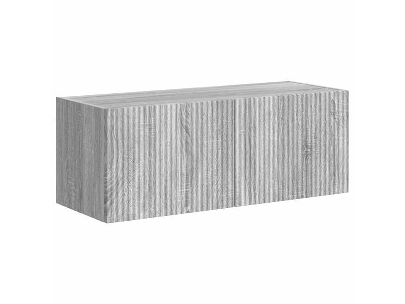  Ensemble de meuble tv - banc tv - meuble de rangement mural 6 pcs gris sonoma  - Conforama E