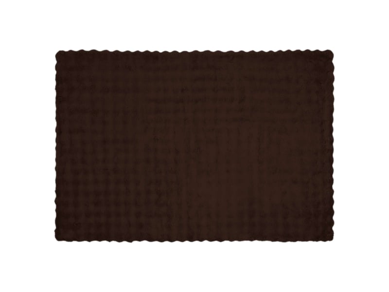  Couverture décorative, couverture antidérapante en fausse de lapin olite camel shl73156  - Conforama E