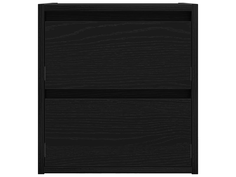  Table de chevet - cabinet de chevet - table de nuit murale chêne noir 38x34x40 cm  - Conforama E