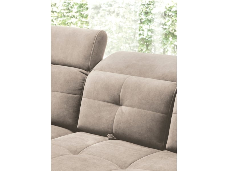 Canapé d'angle beige 5 places angle gauche 5 places confort inferno  - Conforama C