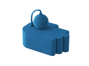 Pouf / repose pied <strong></strong> <strong></strong> bleu