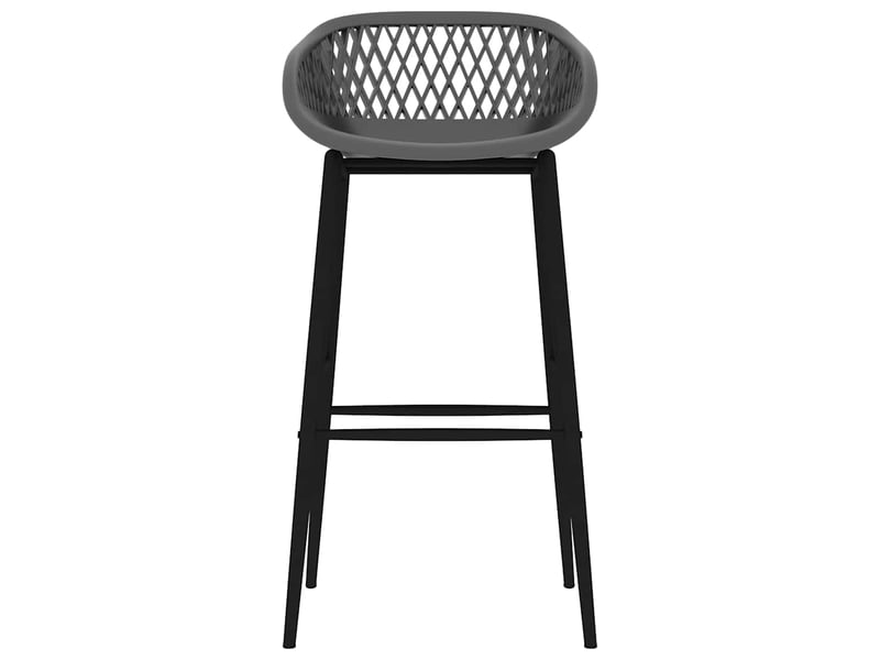  Lot de 4 chaises de bar, tabourets hauts gris cf29492  - Conforama C