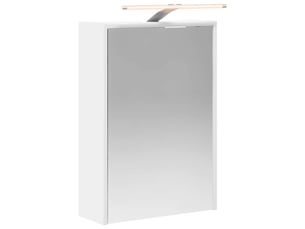Armoire miroir salle de bain, meuble de rangement blanc 43x16x62.5 cm shl4154