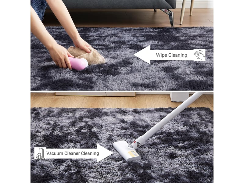  Tapis salon shaggy tapis chambre 120 * 160cm doux moelleux moderne grand tapis de salon longs tapis antidérapant décoration pour salon chambre DNUIT001616M-SCM - Conforama E