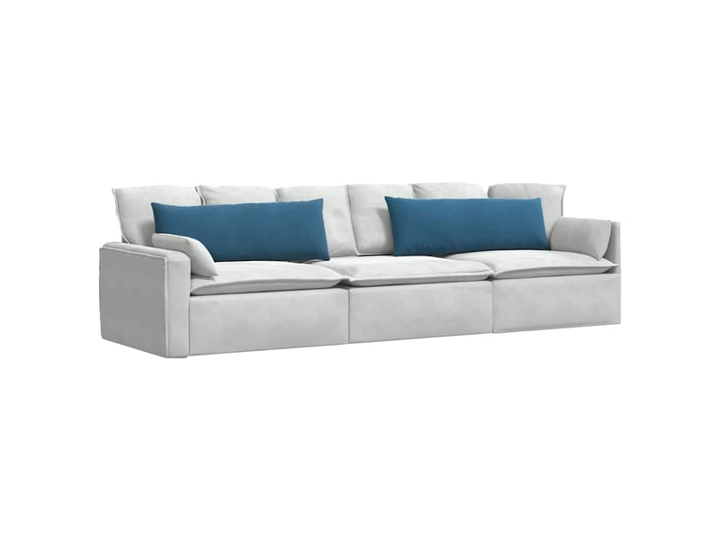 Lot de 2 coussins de canapé, coussins décoratifs bleu 120 x 40 cm cf58994  - Conforama C